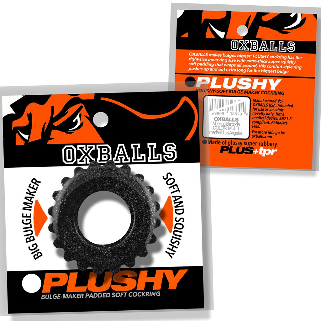 Plushy Single Ring Black Mica