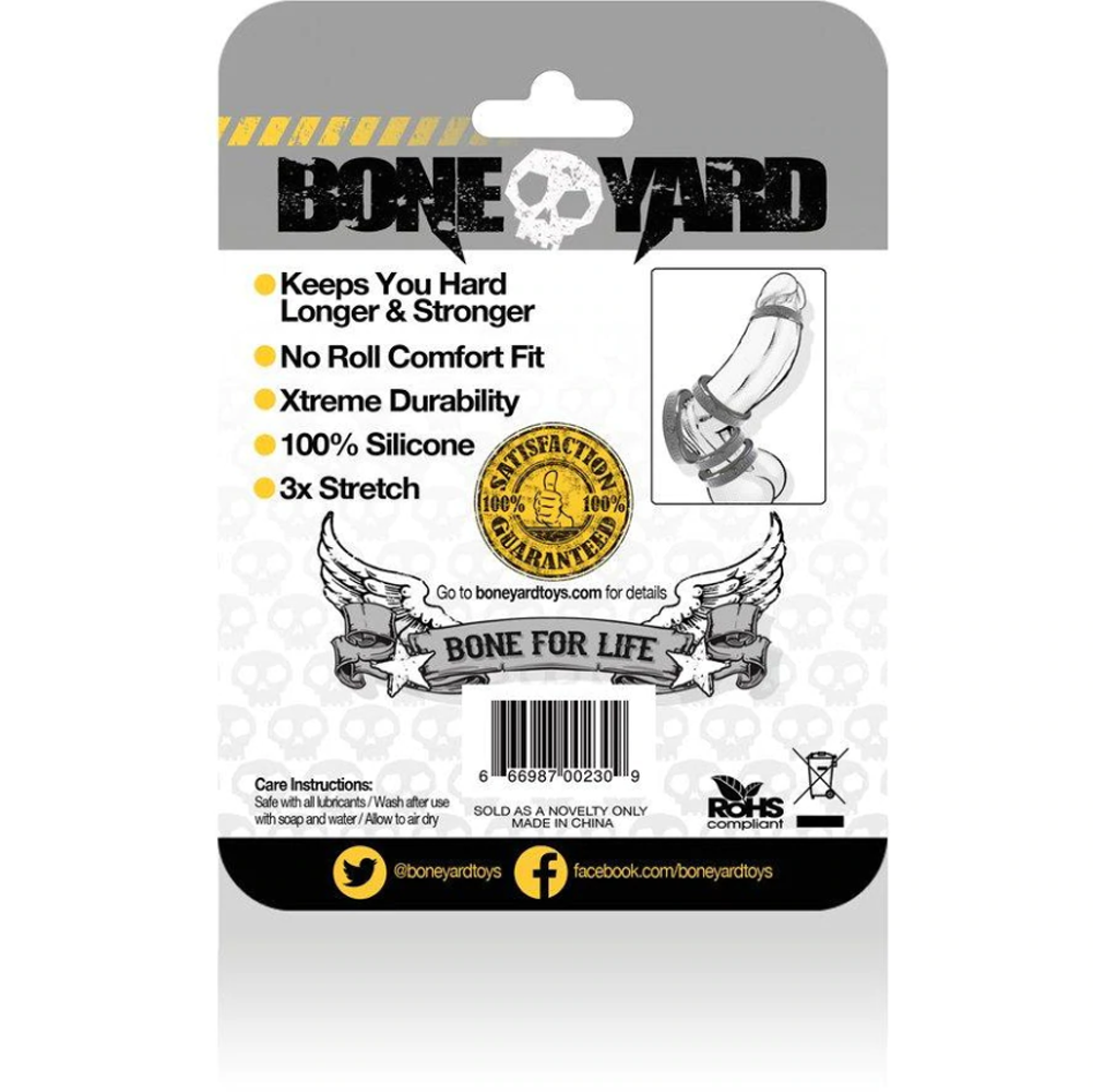 BoneYard Silicone Ring 2"/50mm - Black