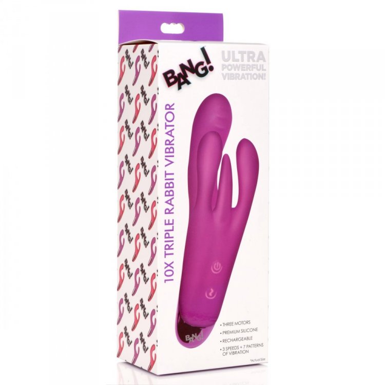 Triple Rabbit Vibrator - Purple *