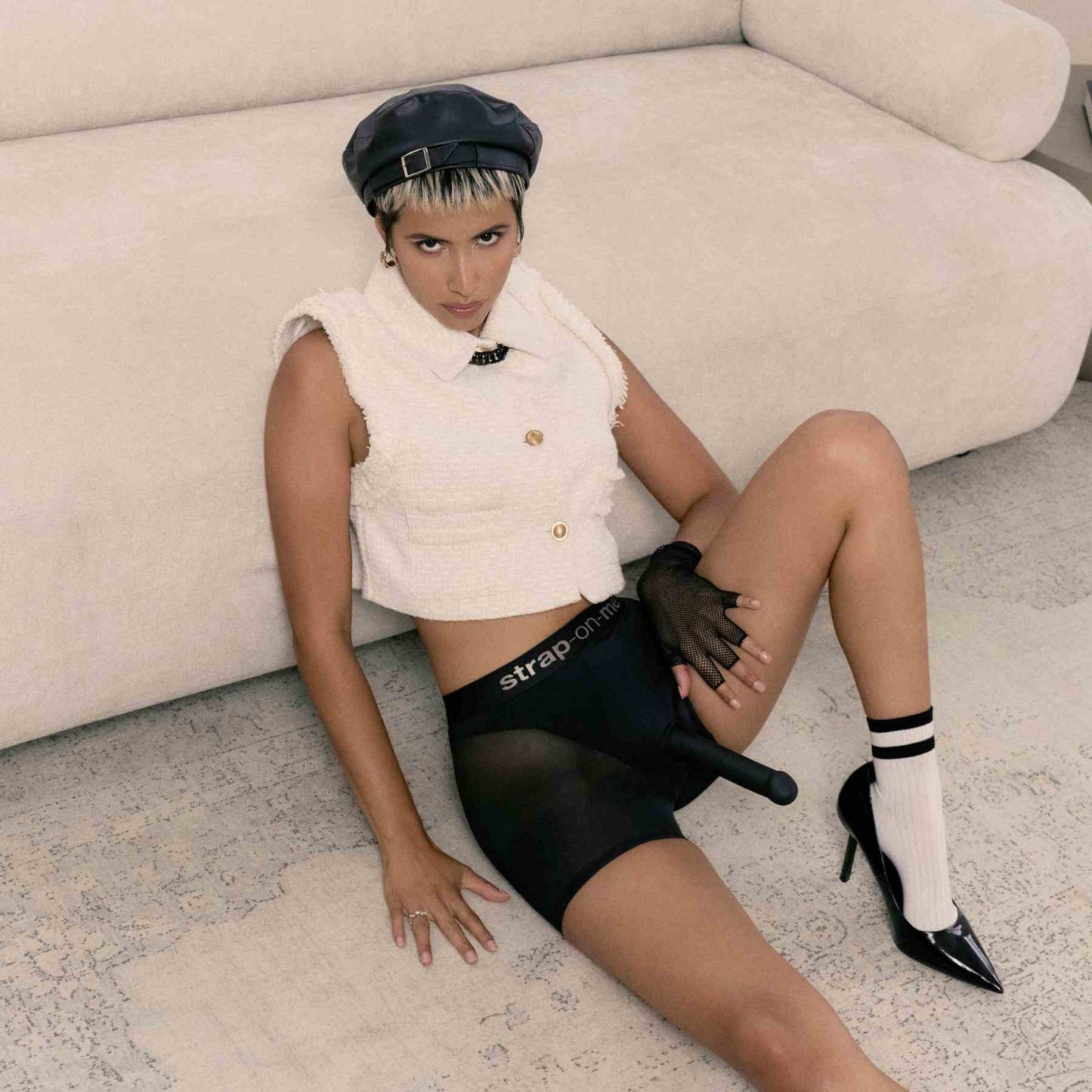 HARNESS LINGERIE HALO - XL - BLACK