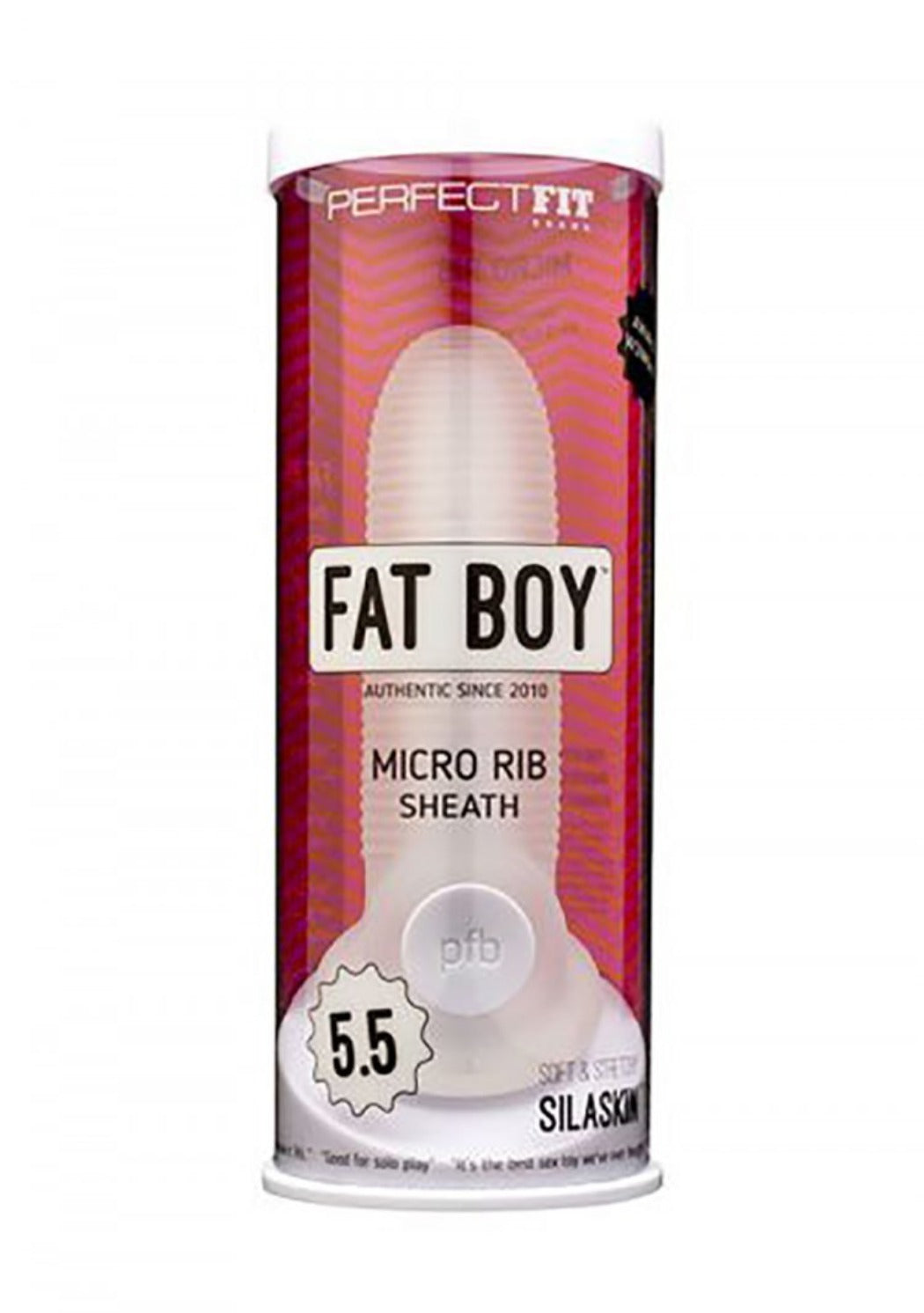 Fat Boy™ Ribbed Sheath 5.5" - Clear
