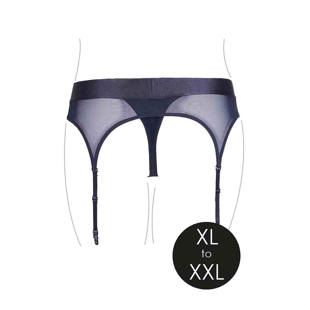 Vibrating Strap-on Thong w Garters XL/2X