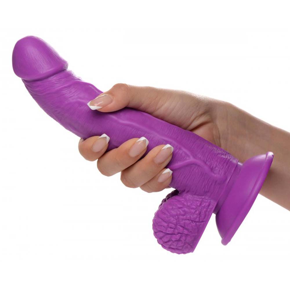 POP 7.5" Dildo with Balls - Purple