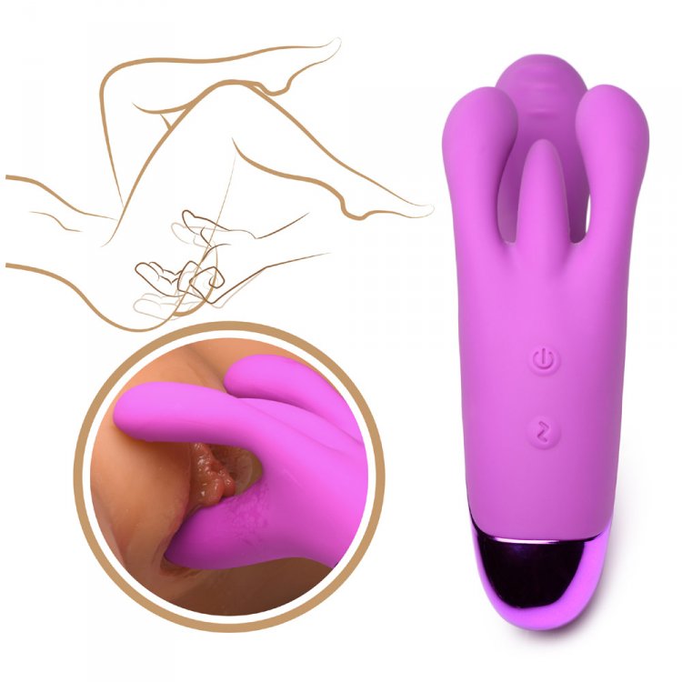 Triple Rabbit Vibrator - Purple  *