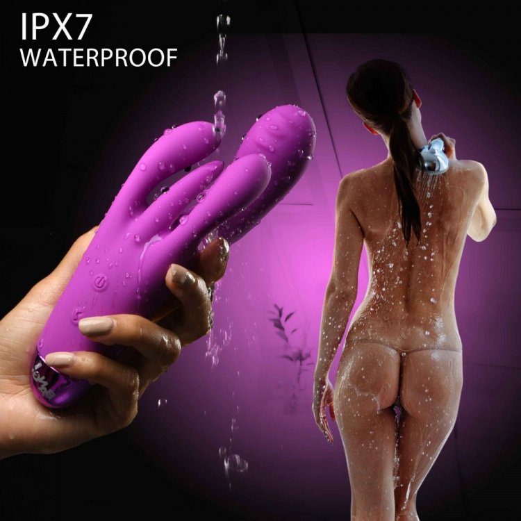 Triple Rabbit Vibrator - Purple  *