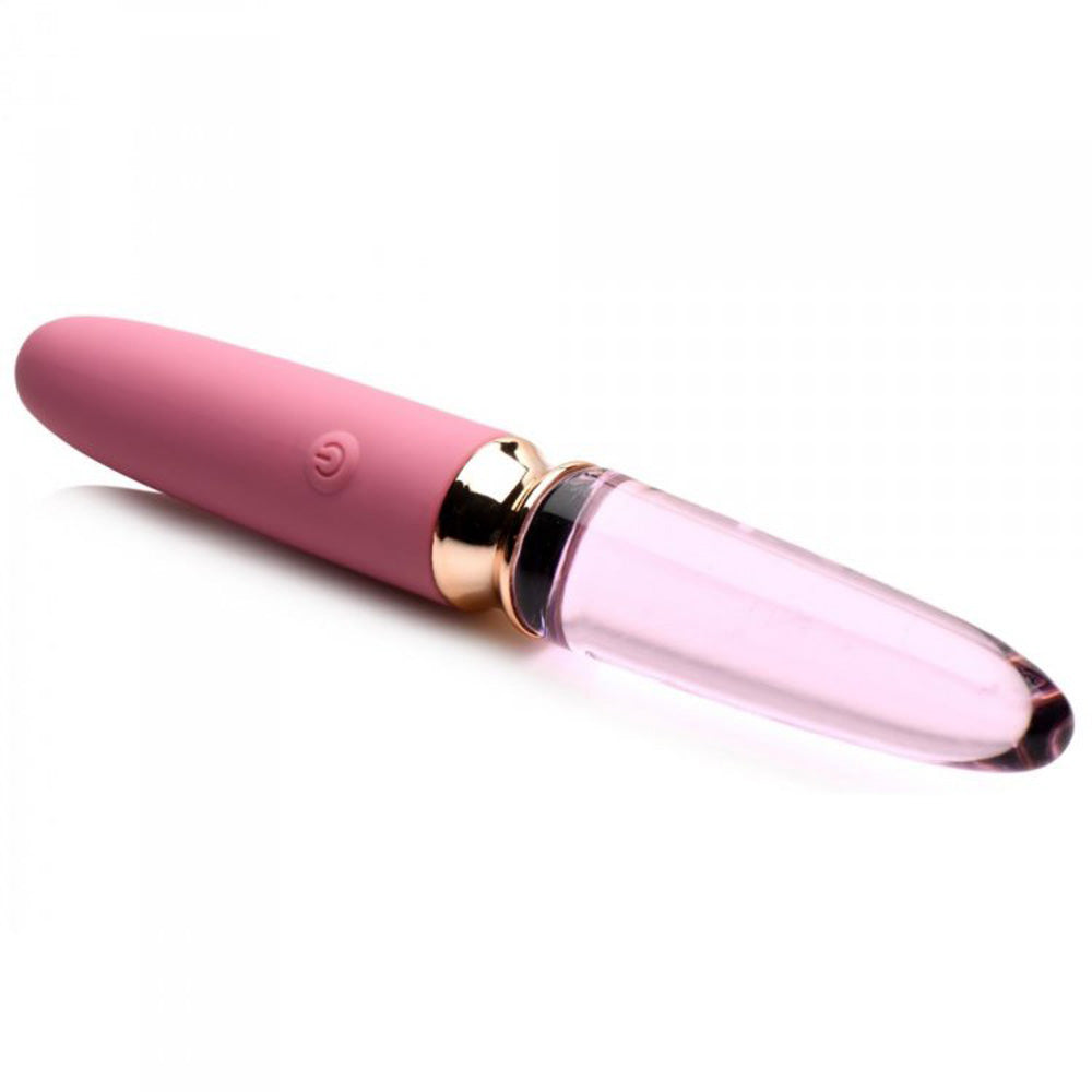 10X Dual End Smooth Silicone/Glass Vibe*