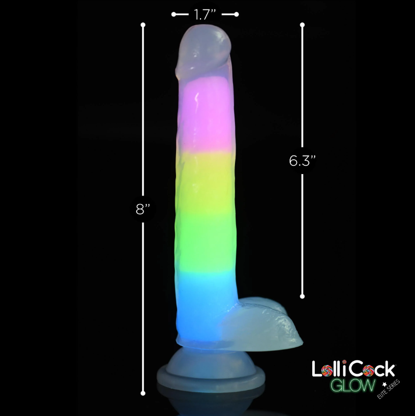 Lollicock 7" GID Rainbow Silicone balls*