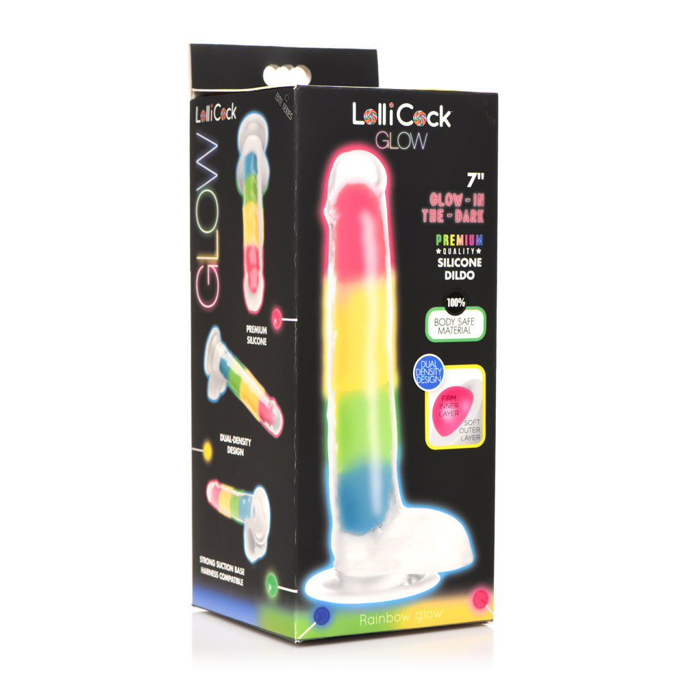 Lollicock 7" GID Rainbow Silicone balls*