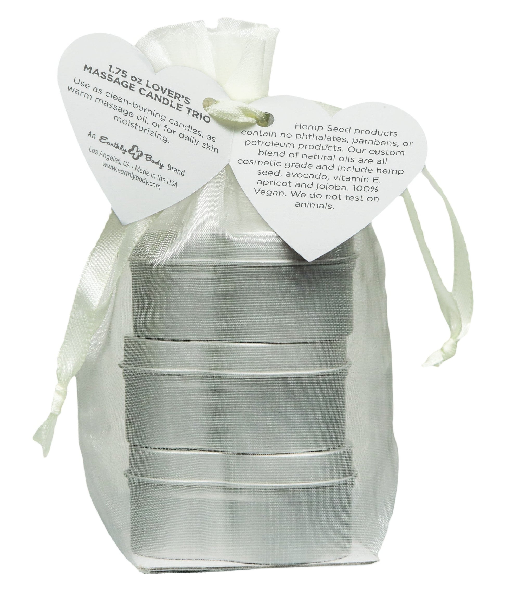 Hemp Seed Valentine '26 Candle Trio Includes:  1 of each:  XOXO 1.75oz, Lip Locked 1.75oz, Pucker Up 1.75oz