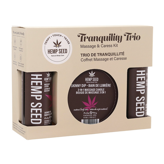 Hemp Seed Tranquility Massage Trio Gift Set - Skinny Dip