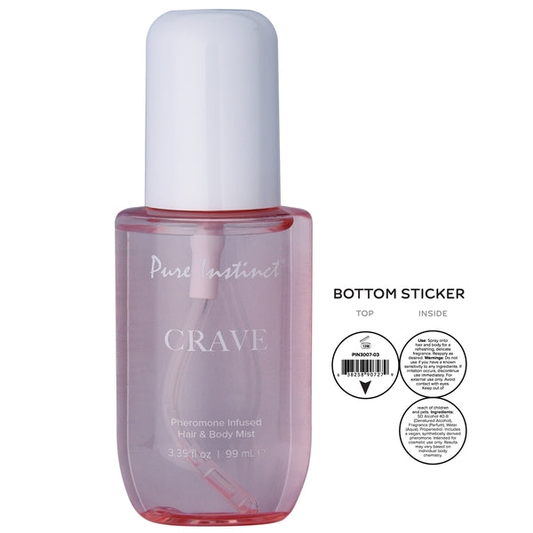 PURE INSTINCT - PHEROMONE HAIR & BODY MIST - CRAVE - 3.35 floz | 99mL