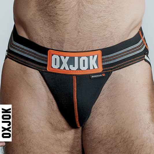 SLINGJOCK, upthrust slider-strap jock, BLACK IRON, SMALL