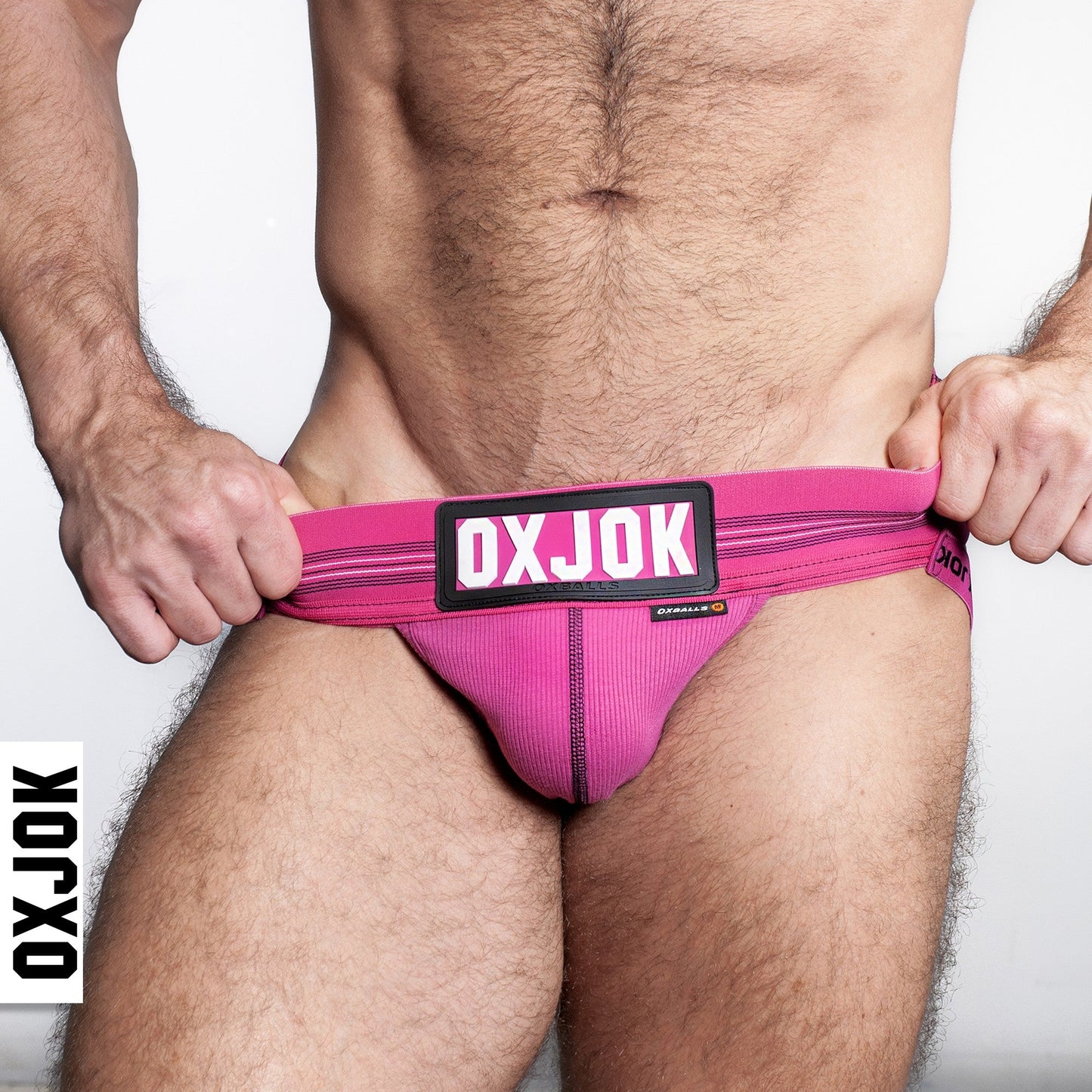 SLINGJOCK, upthrust slider-strap jock, PINK SKY, LARGE