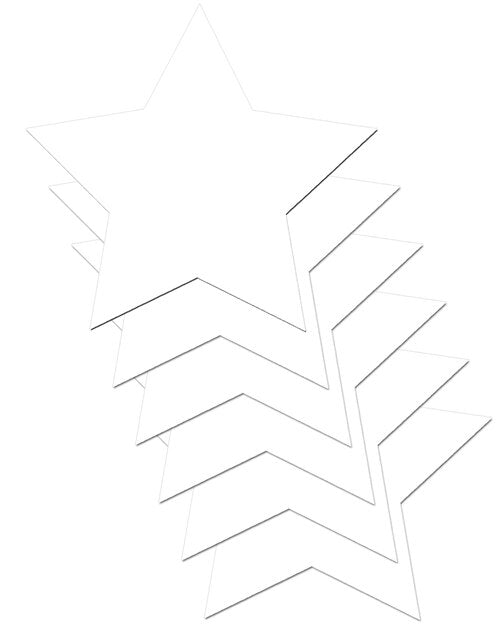 Refills Star 3 Pair Double Stick Shapes