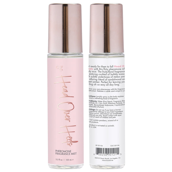 HEAD OVER HEELS Fragrance Body Mist with Pheromones - Fruity - Floral 3.5oz | 103mL